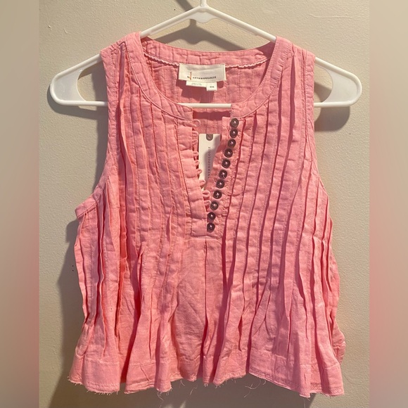 NWT Anthropologie Pleated Linen Tank - Picture 3 of 6